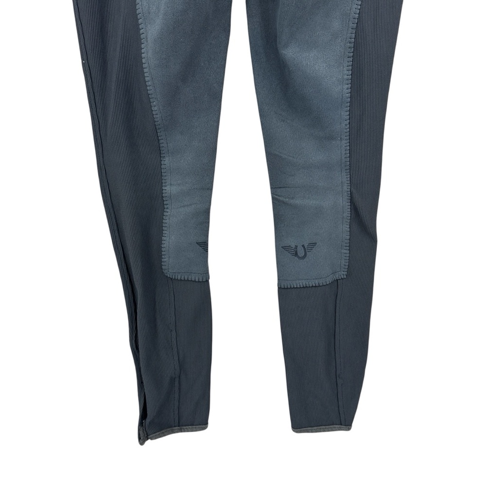 TUFFRIDER Breeches Ribbed Patch Riding Equestrian Gray - Picture 6 of 8
